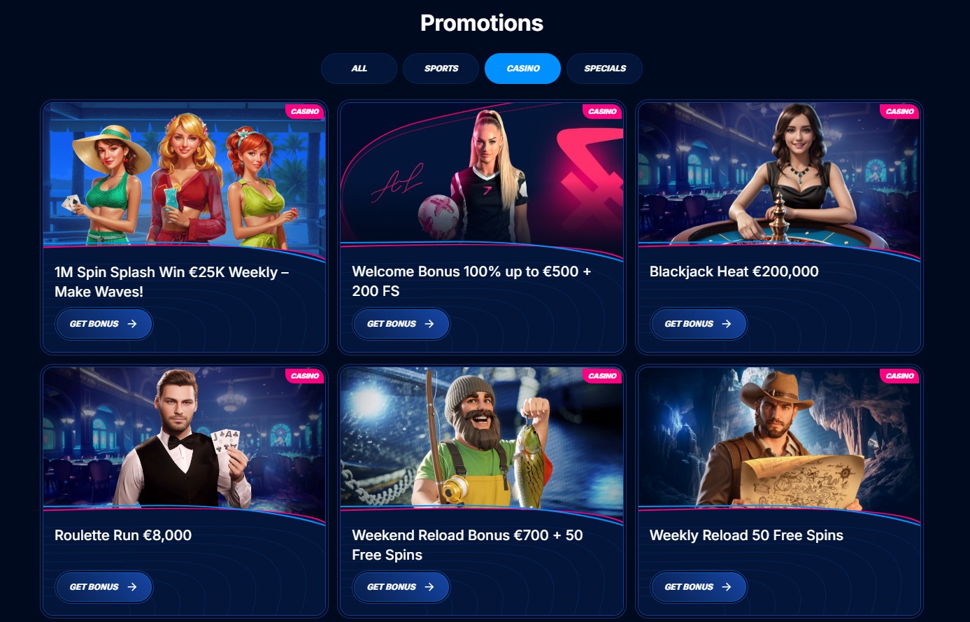 Boomerang Casino payments and withdrawals in euro